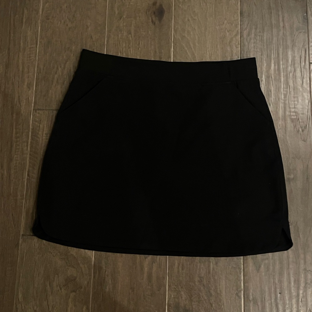 Black Tennis Skirt with Pockets and Shorts Underneath
